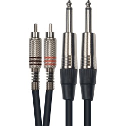 Yellow cable 2 RCA / 2 Jacks mono 3m