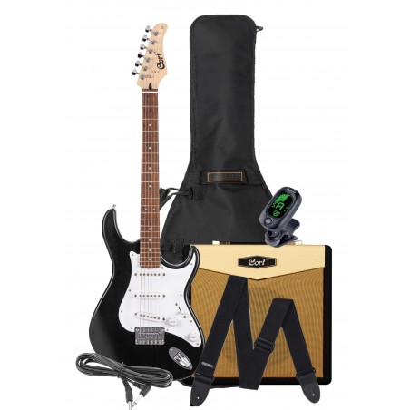 Pack guitare électrique CORT noir